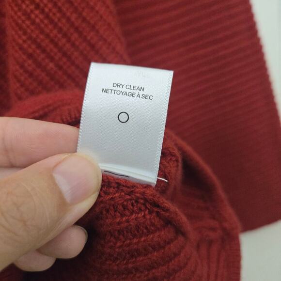 A.L.C Charly Wool & Cashmere One-shoulder Sweater In Red Size M Christmas Party - Picture 9 of 9